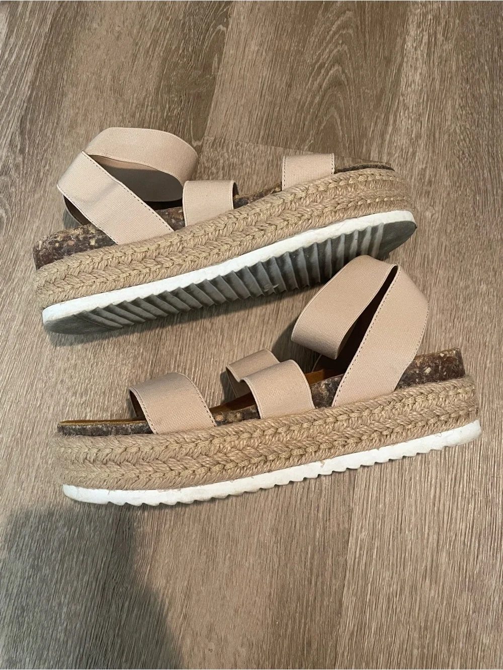 Steve Madden Cream Multi-Strap Espadrille Sandals